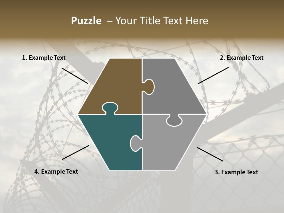 Barrier Differential Fence PowerPoint Template