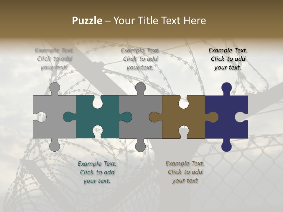 Barrier Differential Fence PowerPoint Template