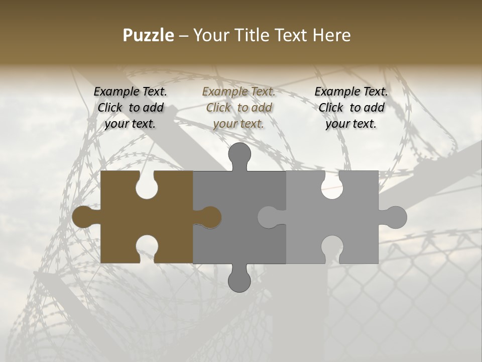 Barrier Differential Fence PowerPoint Template