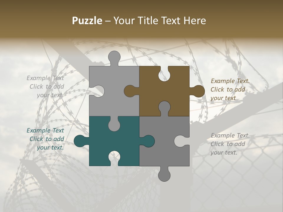 Barrier Differential Fence PowerPoint Template