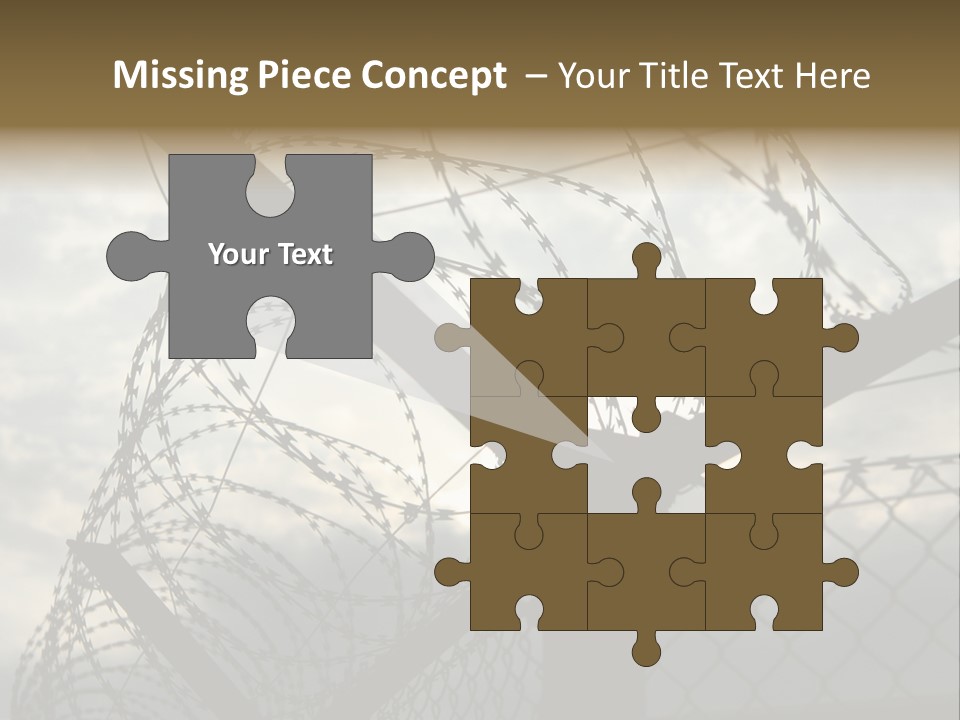 Barrier Differential Fence PowerPoint Template