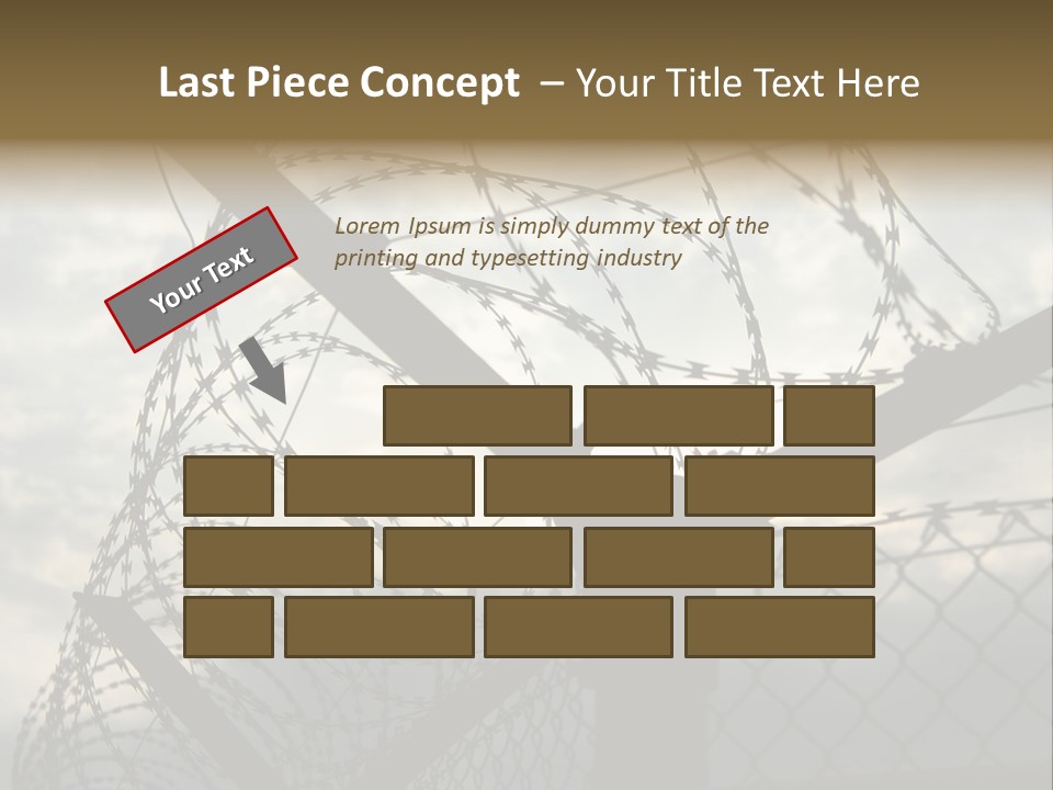 Barrier Differential Fence PowerPoint Template