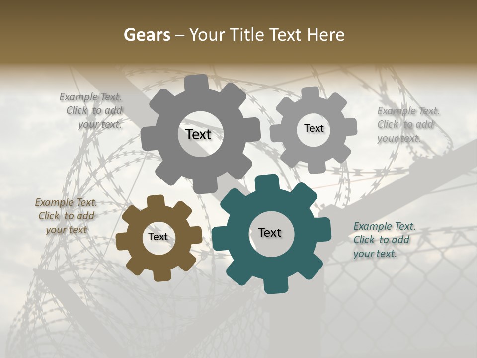 Barrier Differential Fence PowerPoint Template