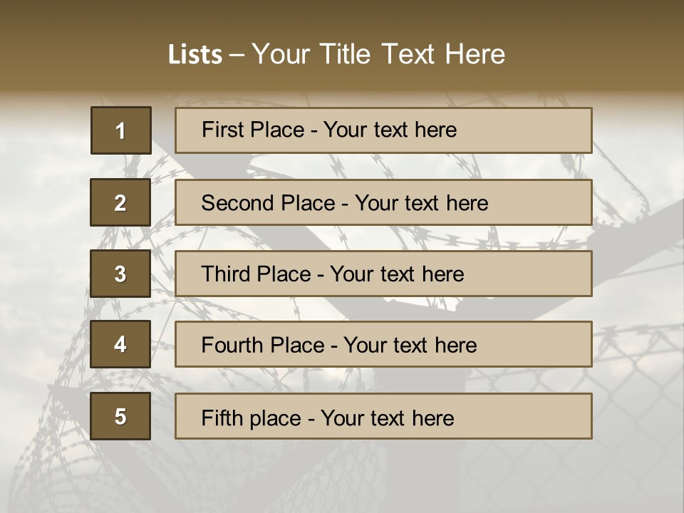 Barrier Differential Fence PowerPoint Template