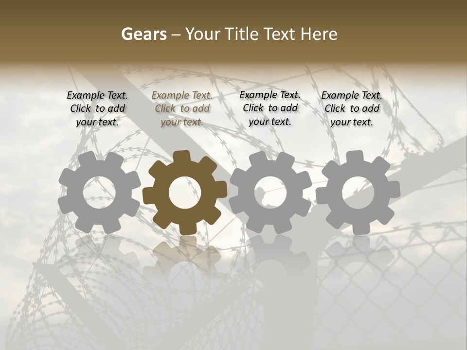 Barrier Differential Fence PowerPoint Template