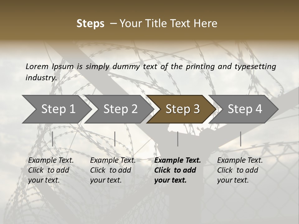 Barrier Differential Fence PowerPoint Template