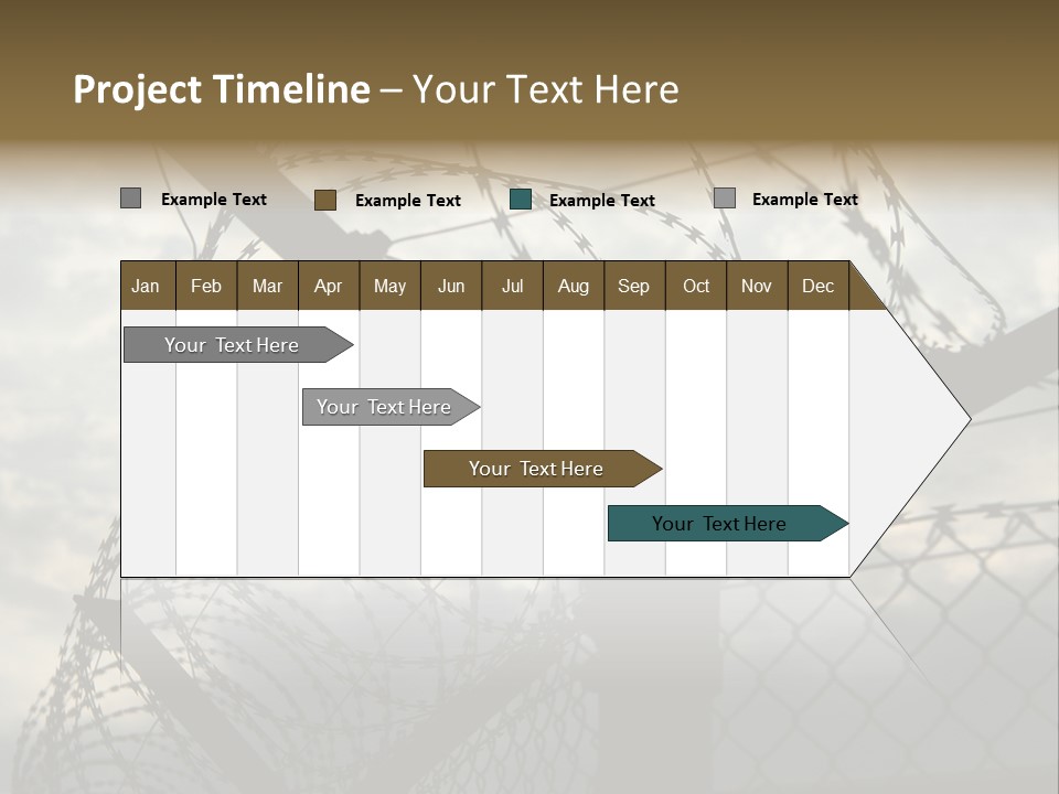 Barrier Differential Fence PowerPoint Template