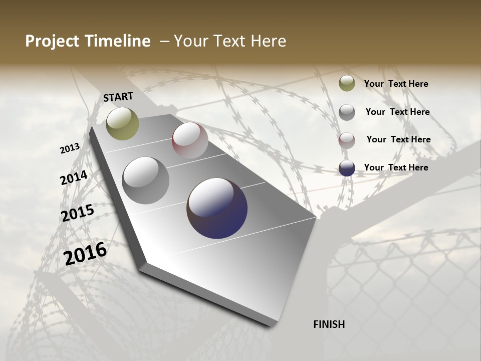 Barrier Differential Fence PowerPoint Template