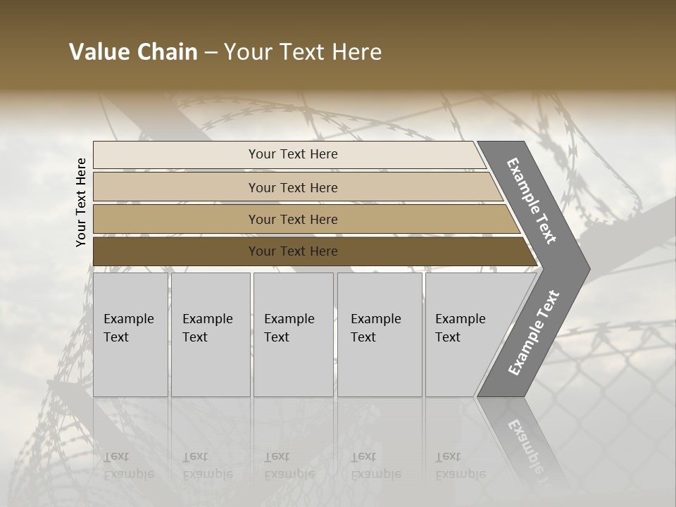 Barrier Differential Fence PowerPoint Template