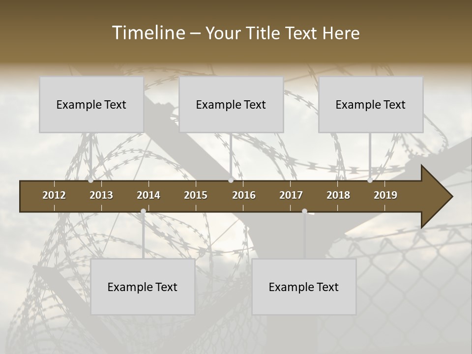 Barrier Differential Fence PowerPoint Template