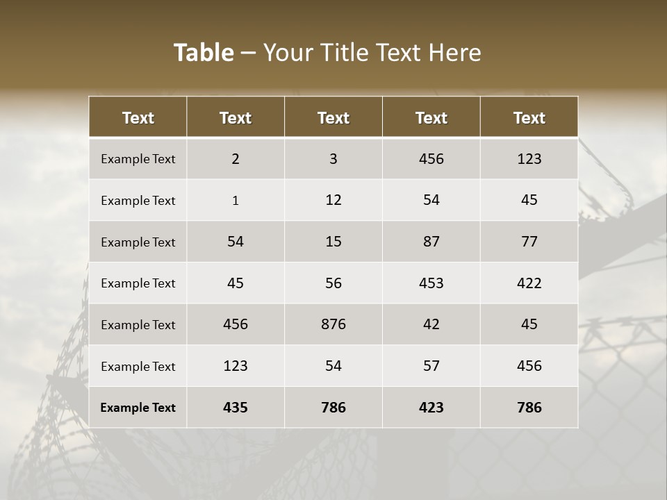 Barrier Differential Fence PowerPoint Template