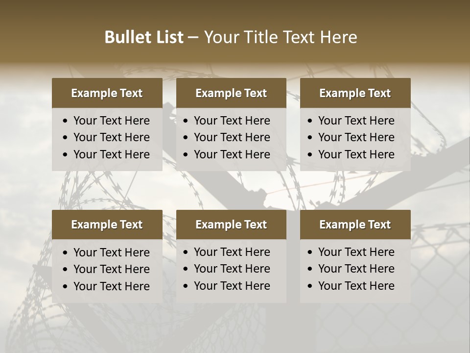 Barrier Differential Fence PowerPoint Template