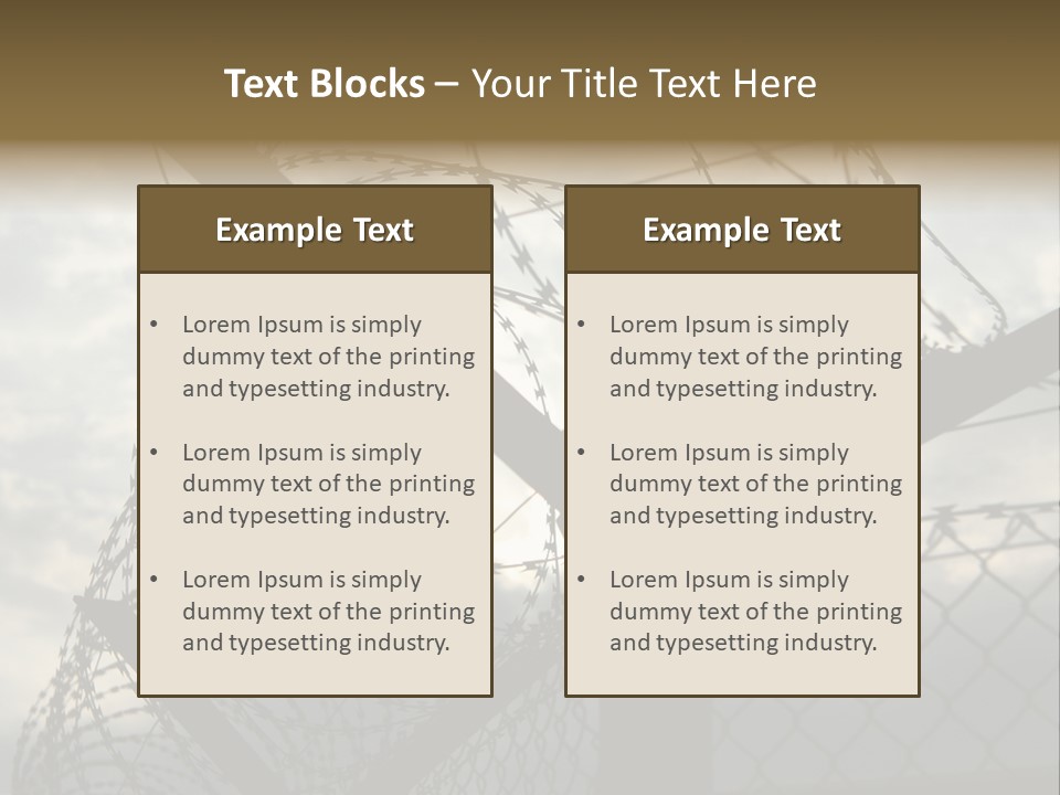 Barrier Differential Fence PowerPoint Template