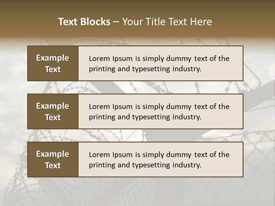 Barrier Differential Fence PowerPoint Template