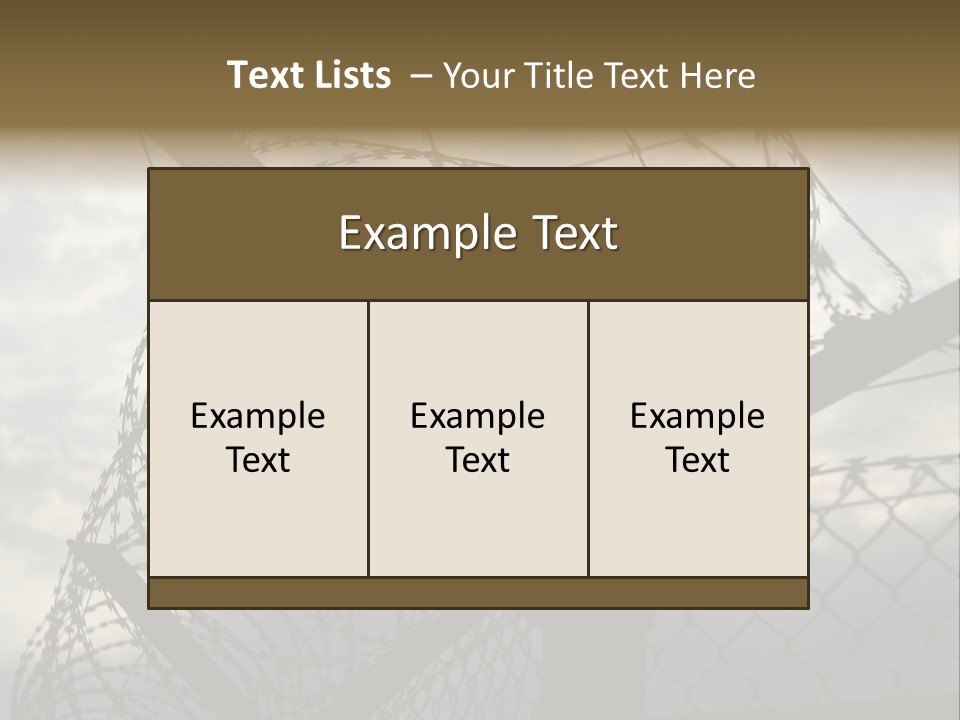 Barrier Differential Fence PowerPoint Template