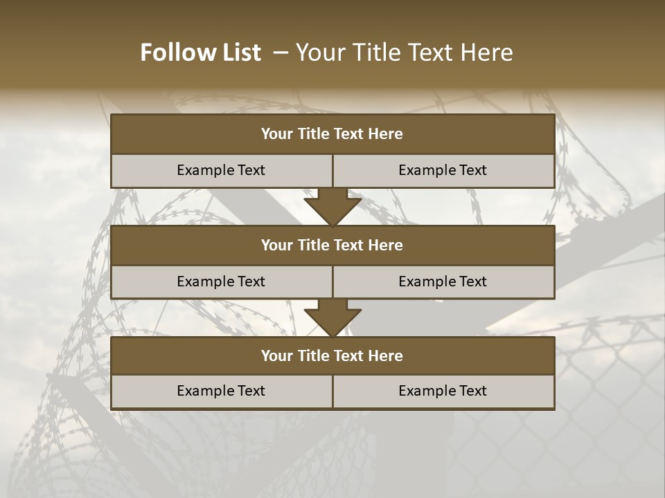 Barrier Differential Fence PowerPoint Template
