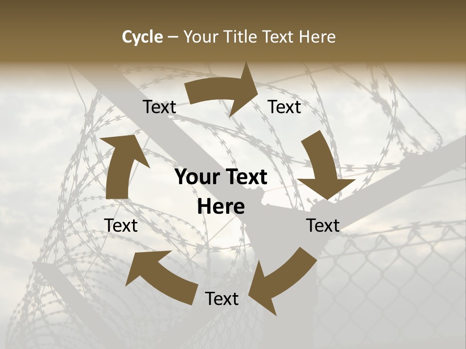 Barrier Differential Fence PowerPoint Template
