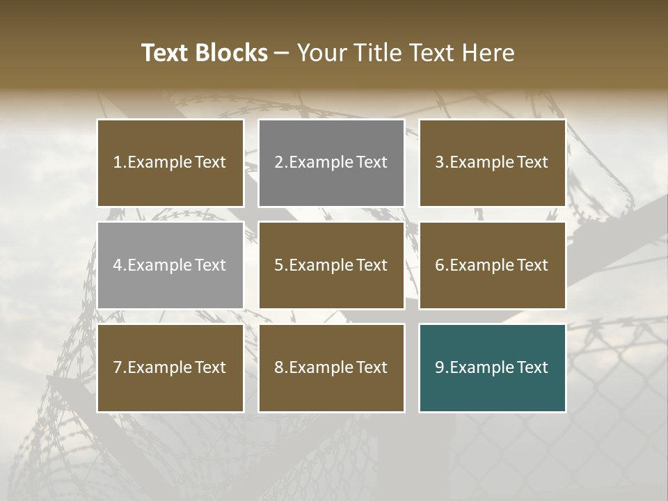 Barrier Differential Fence PowerPoint Template