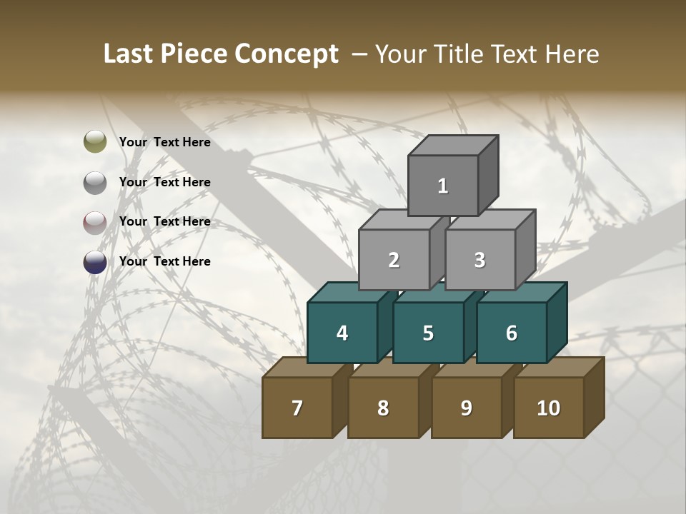 Barrier Differential Fence PowerPoint Template