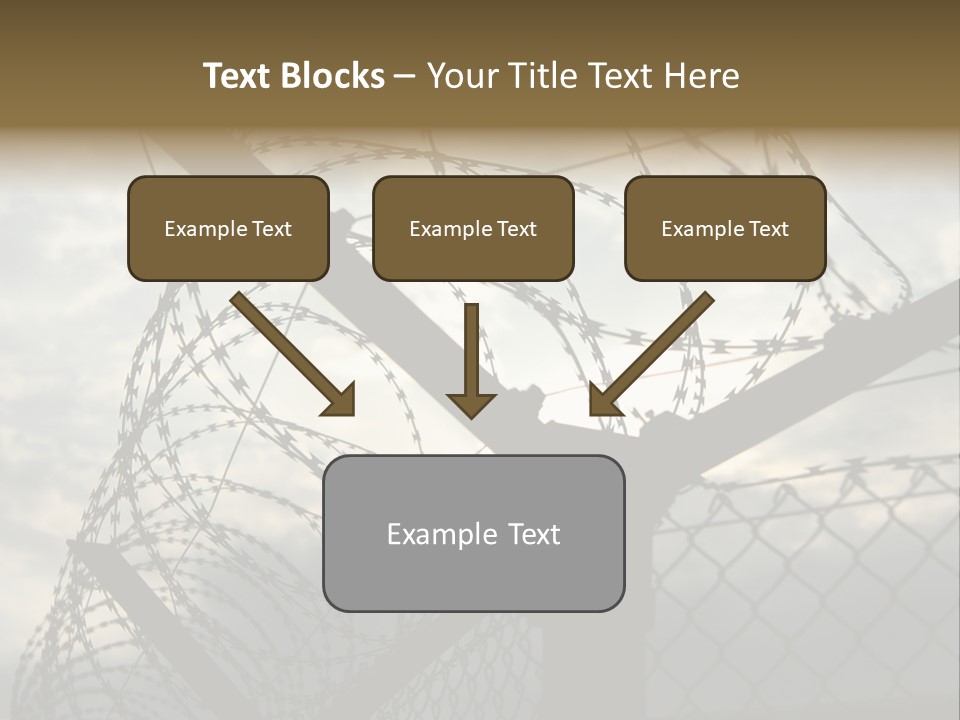Barrier Differential Fence PowerPoint Template