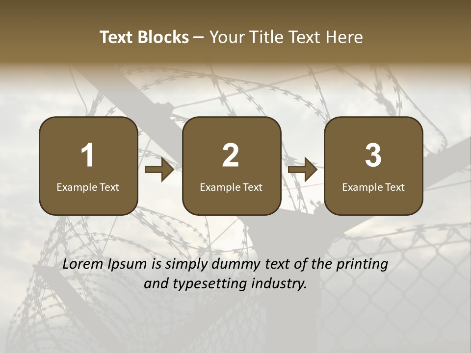 Barrier Differential Fence PowerPoint Template