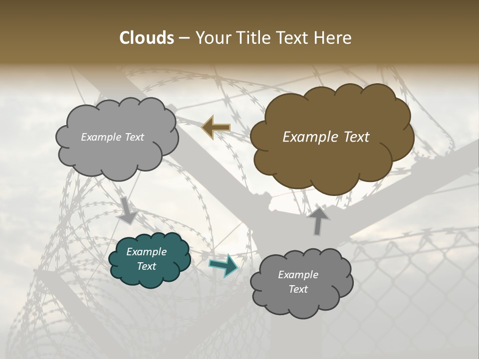 Barrier Differential Fence PowerPoint Template