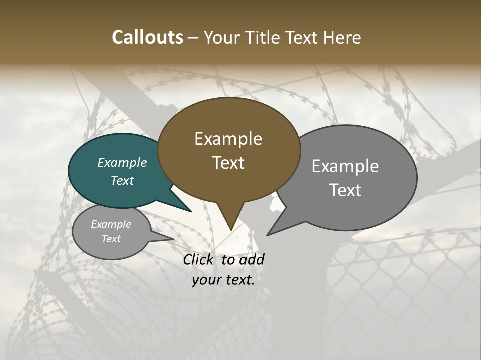 Barrier Differential Fence PowerPoint Template