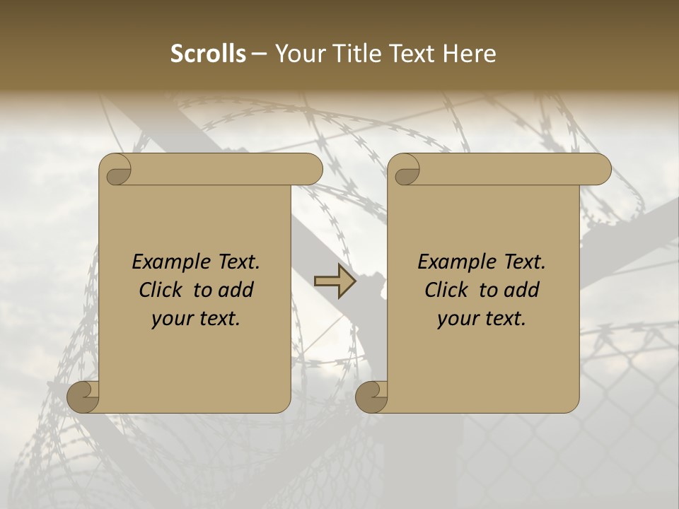 Barrier Differential Fence PowerPoint Template