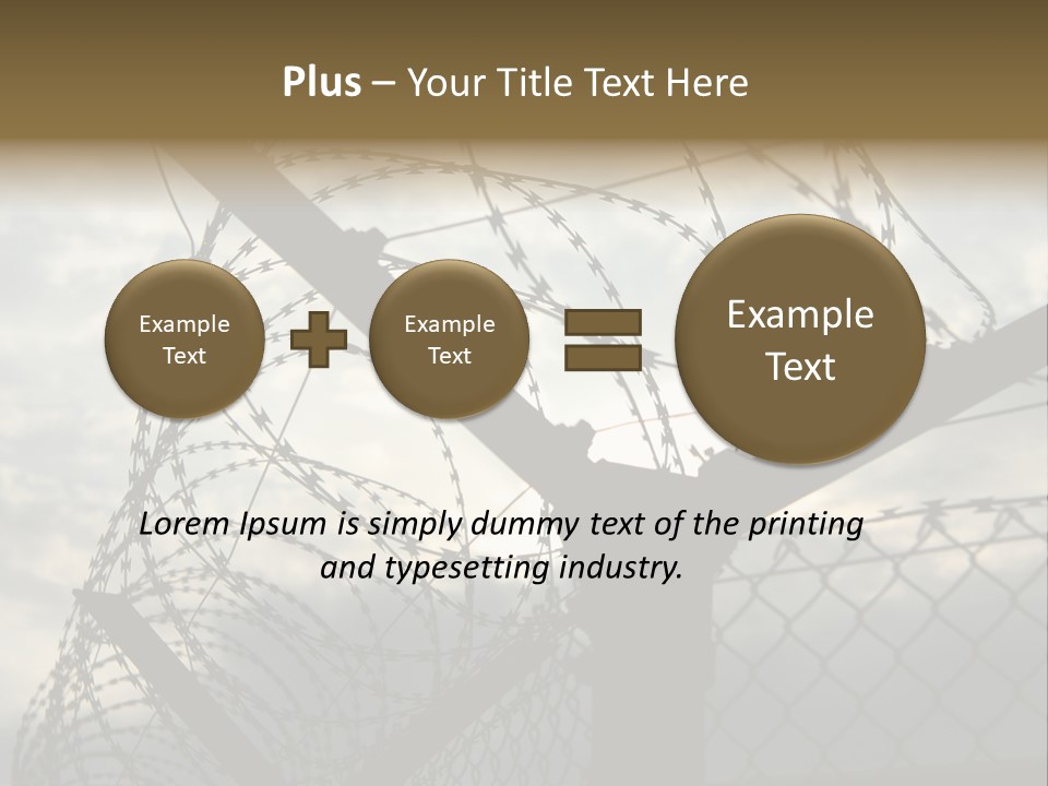Barrier Differential Fence PowerPoint Template