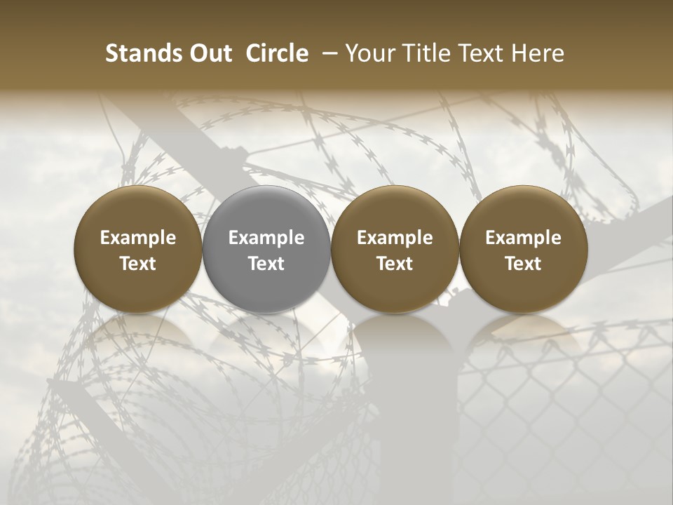 Barrier Differential Fence PowerPoint Template