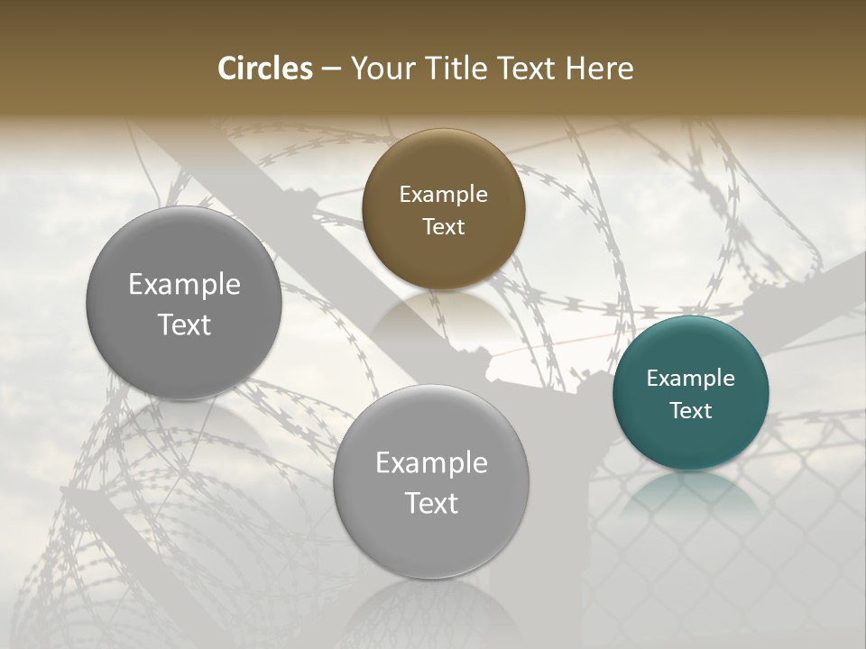 Barrier Differential Fence PowerPoint Template