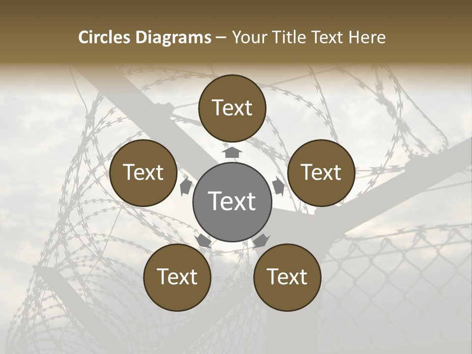 Barrier Differential Fence PowerPoint Template