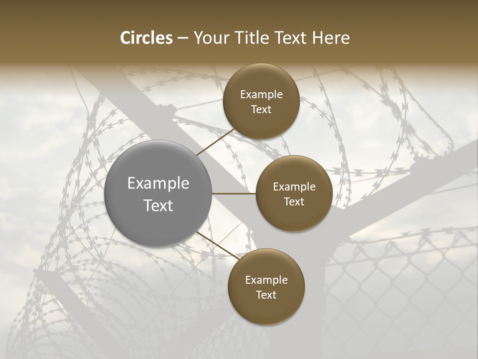 Barrier Differential Fence PowerPoint Template