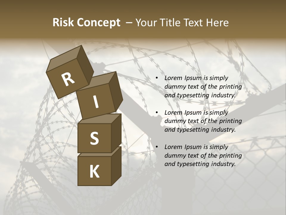 Barrier Differential Fence PowerPoint Template