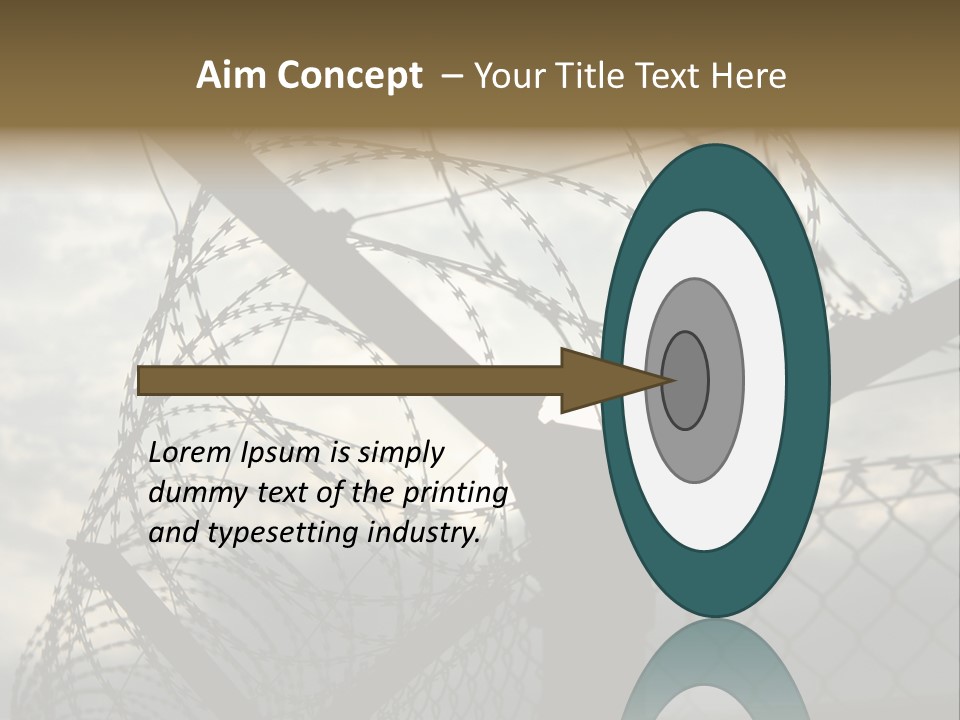 Barrier Differential Fence PowerPoint Template