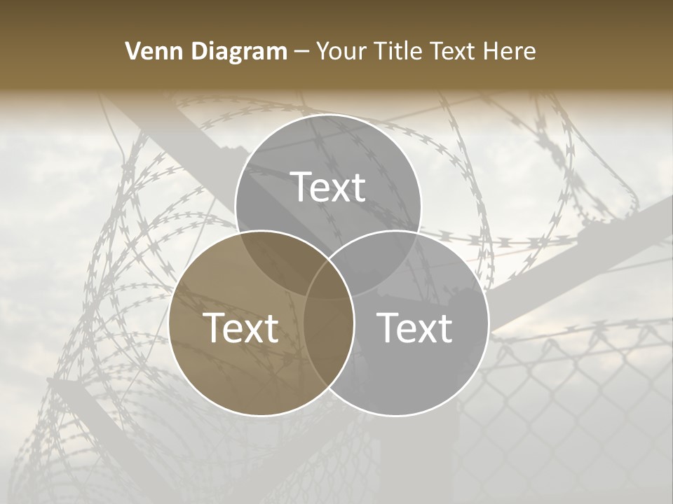 Barrier Differential Fence PowerPoint Template