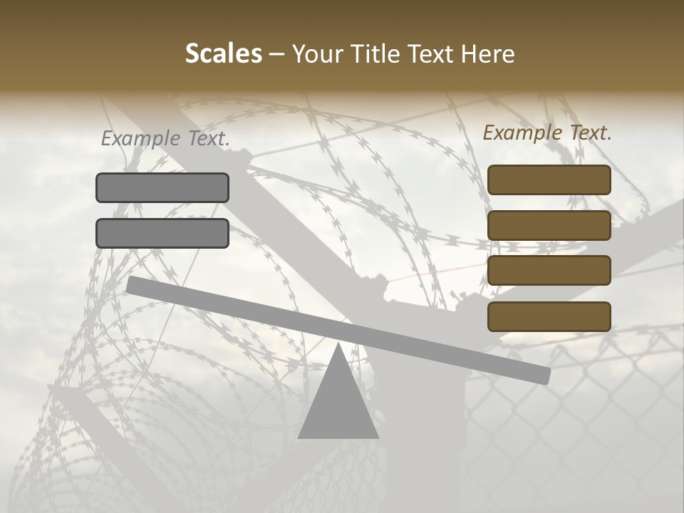 Barrier Differential Fence PowerPoint Template