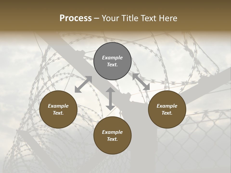 Barrier Differential Fence PowerPoint Template