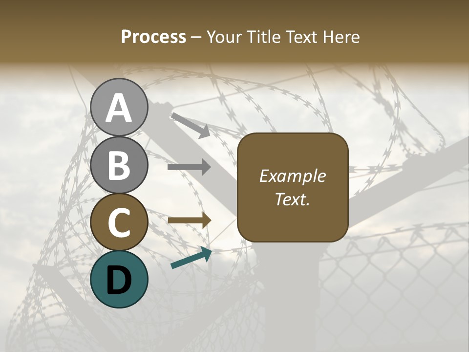 Barrier Differential Fence PowerPoint Template