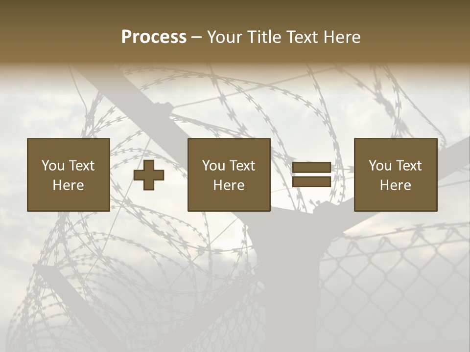 Barrier Differential Fence PowerPoint Template