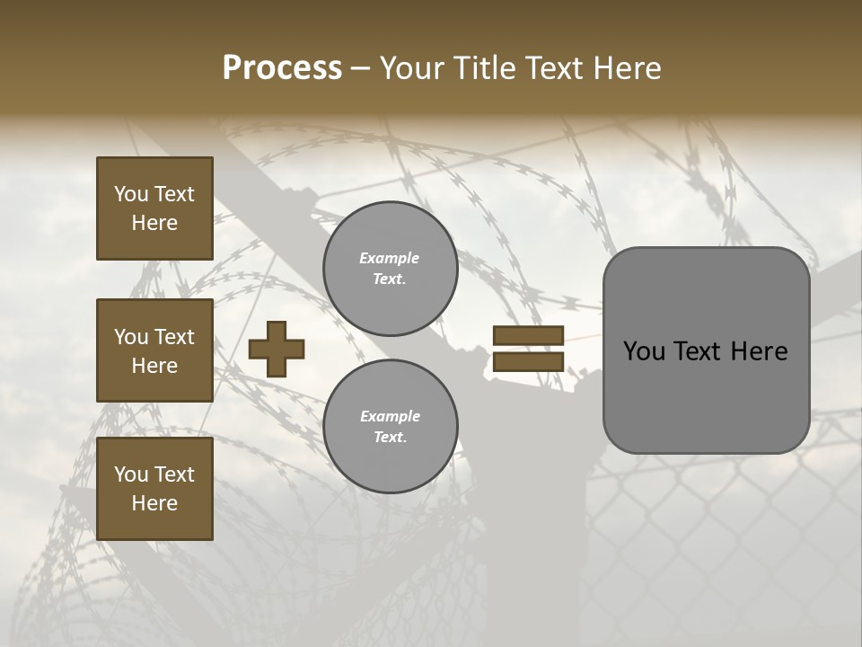 Barrier Differential Fence PowerPoint Template