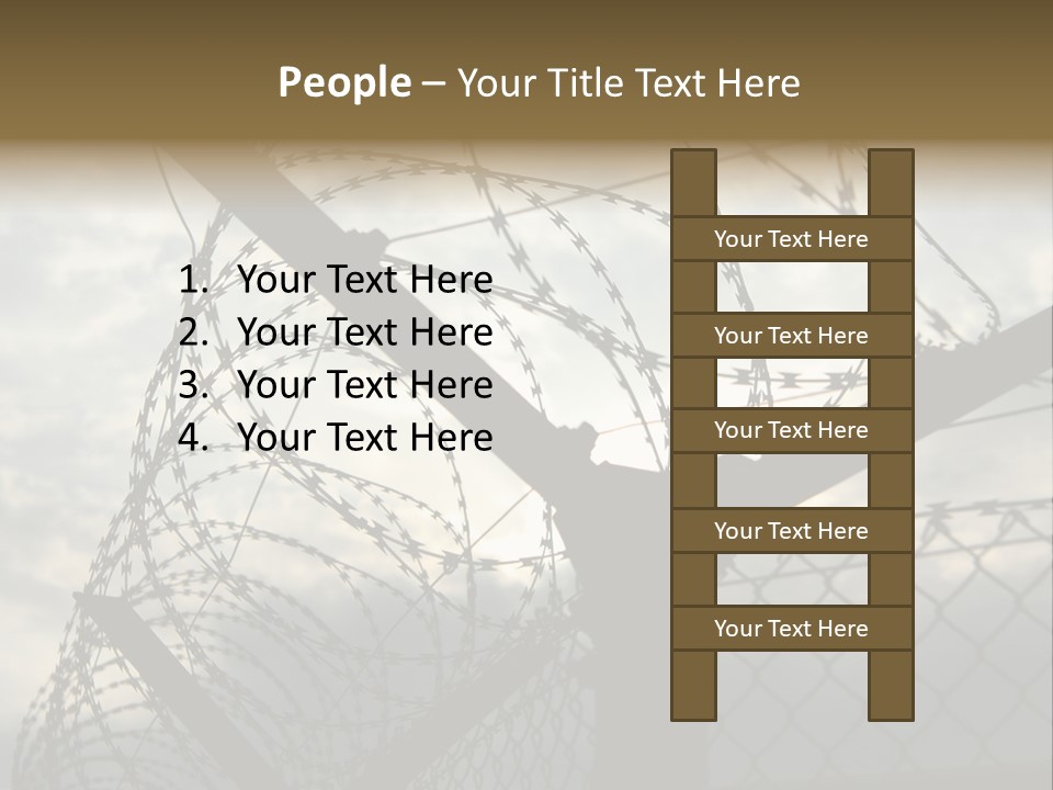 Barrier Differential Fence PowerPoint Template