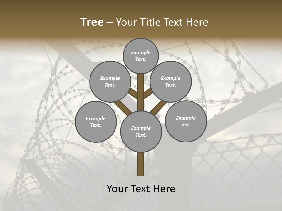 Barrier Differential Fence PowerPoint Template