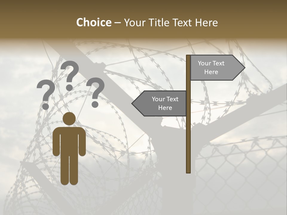 Barrier Differential Fence PowerPoint Template