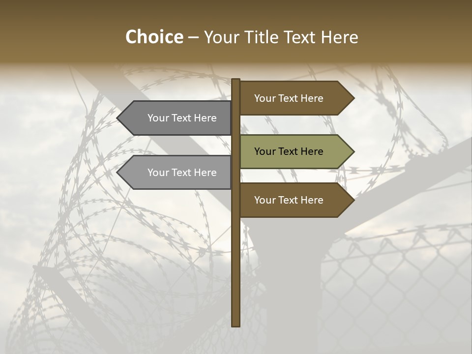 Barrier Differential Fence PowerPoint Template