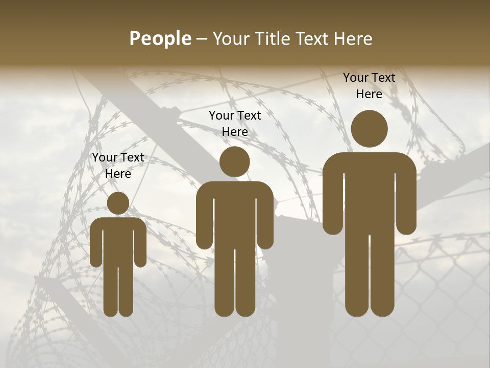 Barrier Differential Fence PowerPoint Template
