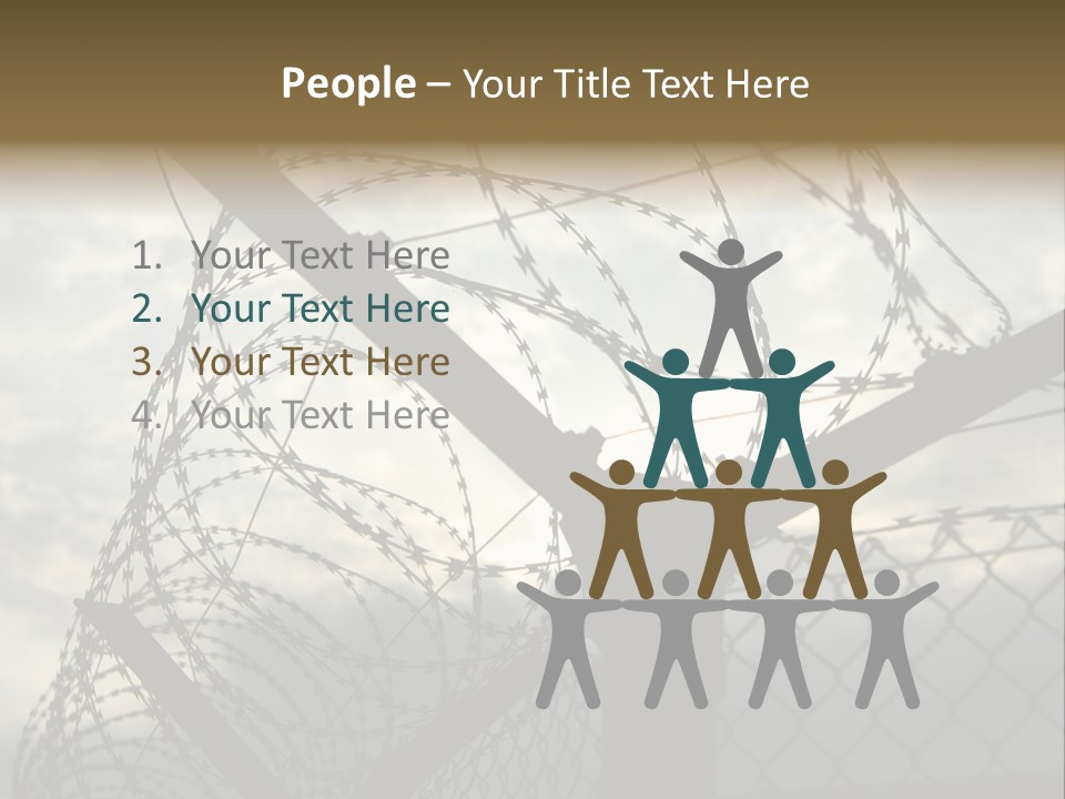 Barrier Differential Fence PowerPoint Template