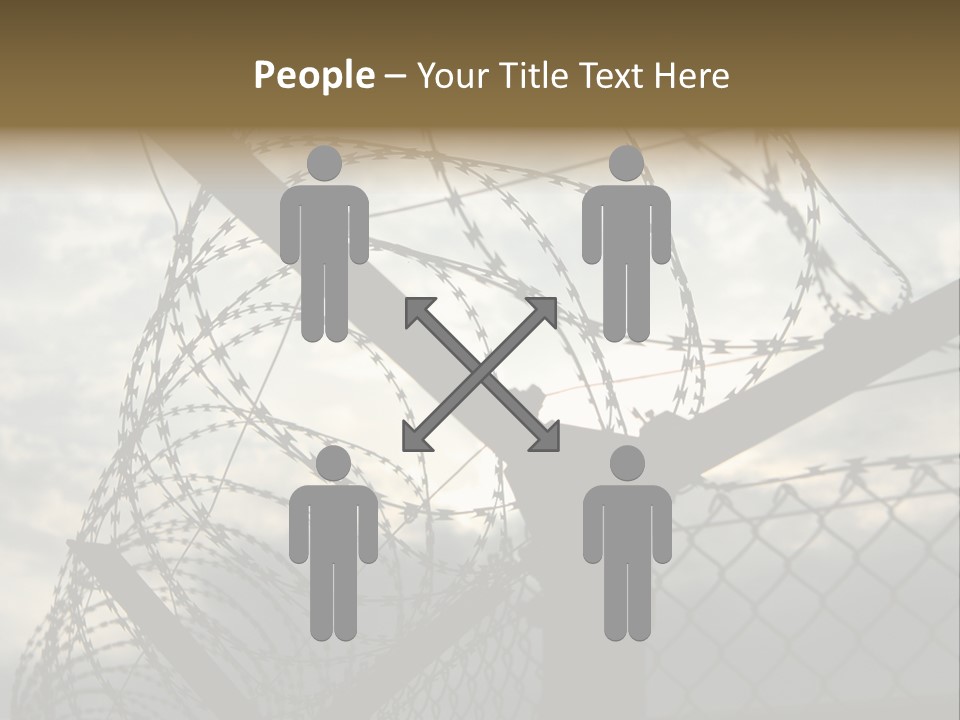 Barrier Differential Fence PowerPoint Template