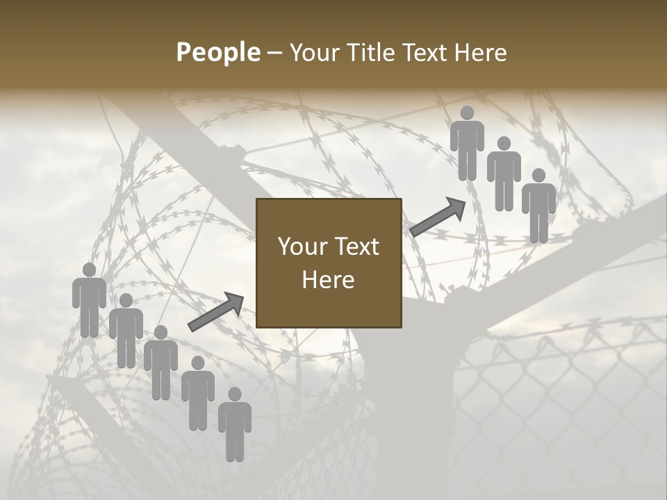 Barrier Differential Fence PowerPoint Template