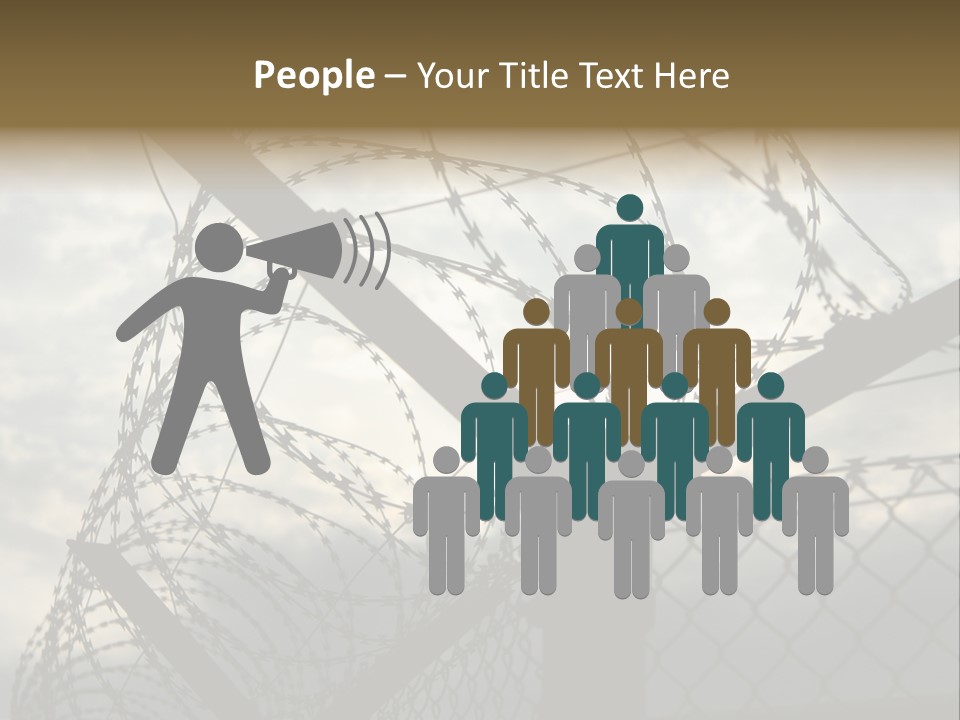 Barrier Differential Fence PowerPoint Template